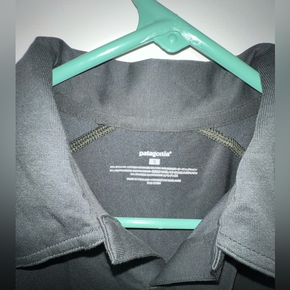 Patagonia Men's Stretch Polo Shirt SMALL Grey Short Sleeve UPF Sun Protection - Picture 3 of 5